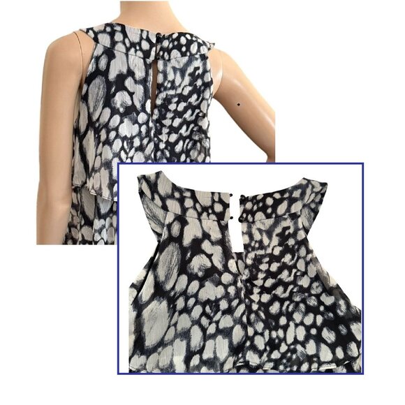 Studio 1 - Flowy Tiered Ruffle Dress - Size 16 - Sleeveless - Egyptian Neckline - Picture 6 of 13